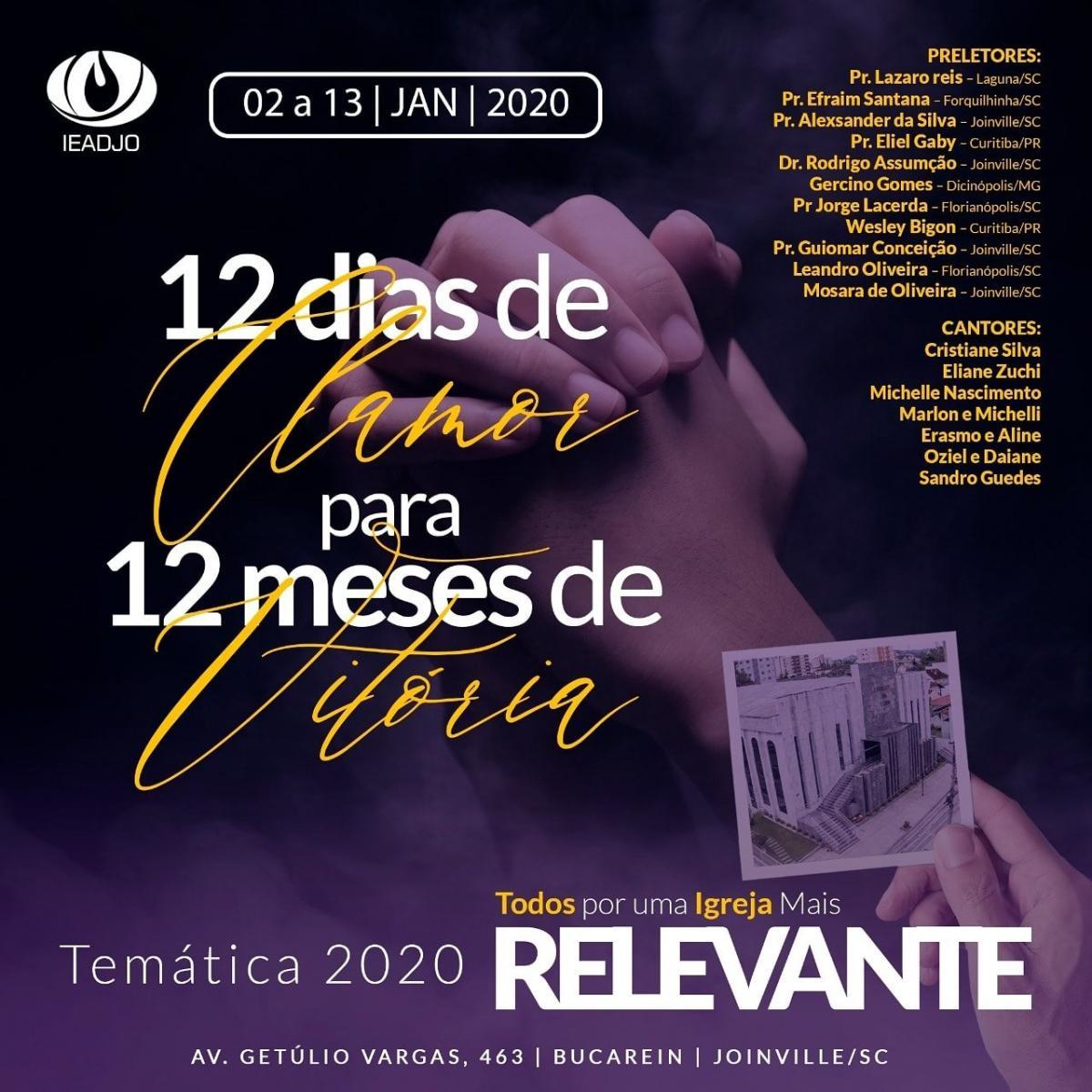 Campanha 12 Dias de Clamor para 12 Meses de Vitória 2020