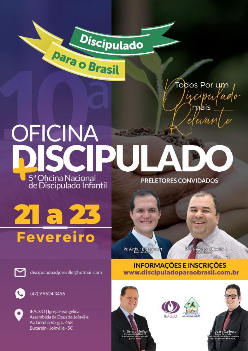 PROGRAME-SE: 10ª Oficina Discipulado para o Brasil acontece de 21 a 23 de Fevereiro