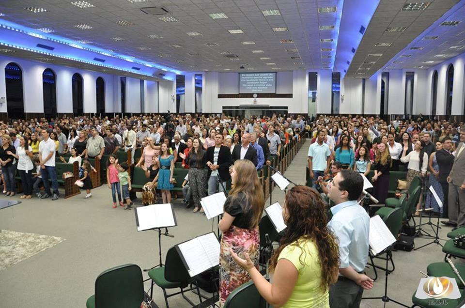 Presença de Deus no templo sede da AD Joinville - Fevereiro 2014
