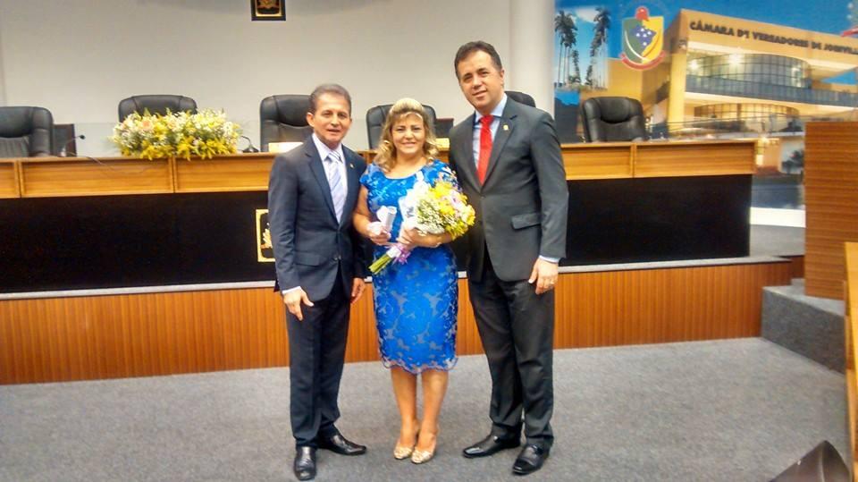 Vice-coordenadora da UFADVILLE é homenageada na Câmara de Vereadores de Joinville - Março 2015